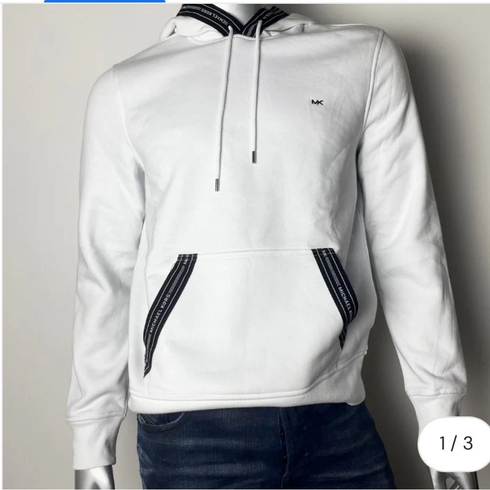 White & black MICHAEL KORS HOODIE S